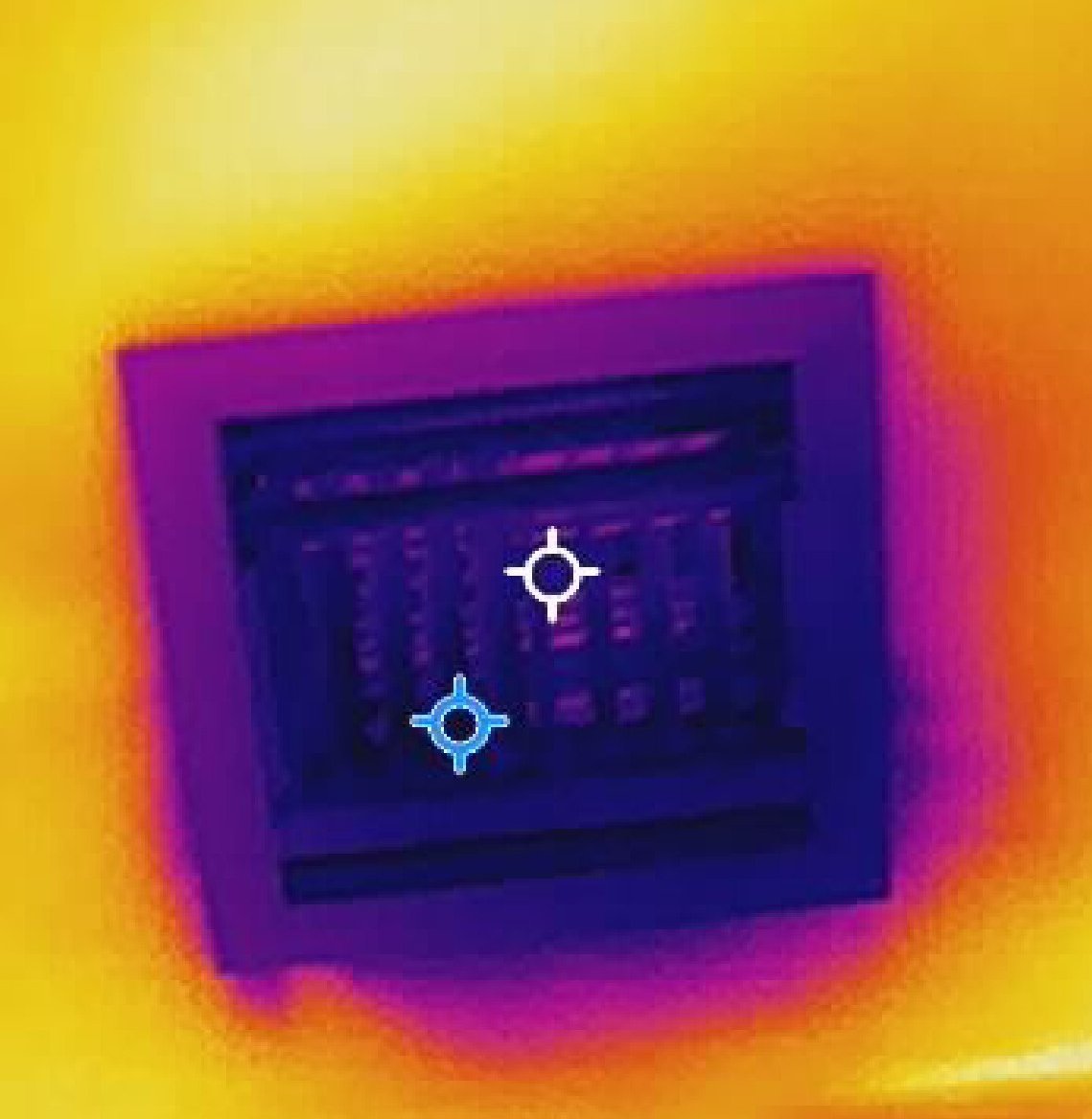 Thermal image of a cool air supply register