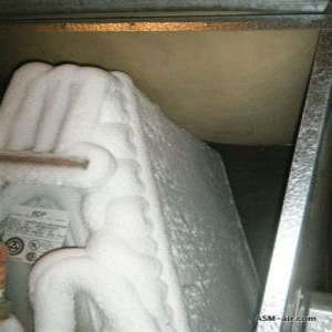 frozen evaporator coil 
