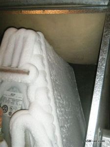 frozen evap coil 