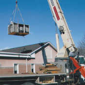 Craning in a new unit