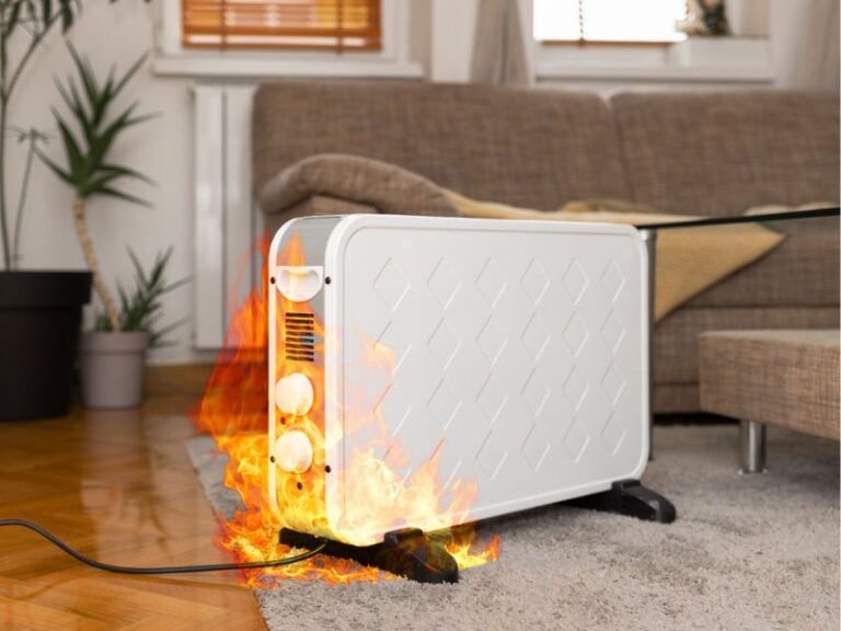 Space Heater On Fire